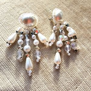 Handmade beaded vintage earrings